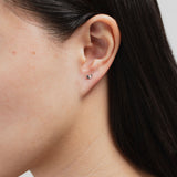 Silver butterfly studs