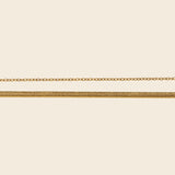 Layered Snake and Simple Chain Necklace