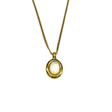 Oval Moonstone Pendant Necklace