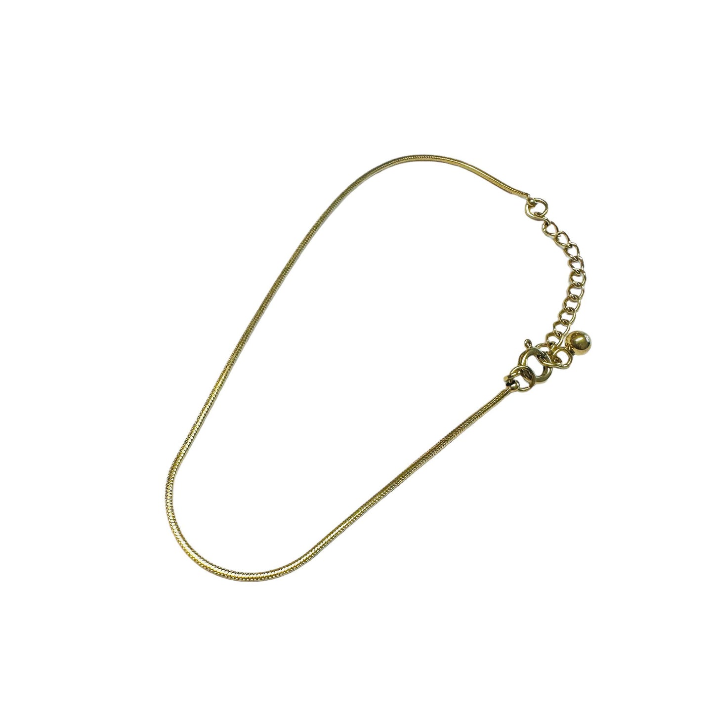 Gold Snake Smooth Chain Bracelet