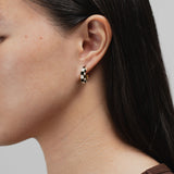 Fun Black&white Hoop Earrings