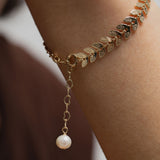 Pearl & Leaf Bracelet