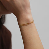 Layered Beaded Chain& Smooth Chain