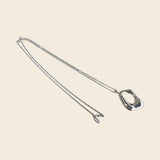 Sculpted Harmony Pendant Long Necklace