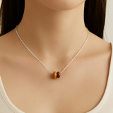 Sterling Silver Natural Stone Necklace