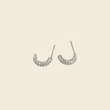 Sparkle Half Circle Studs