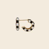 Fun Black&white Hoop Earrings