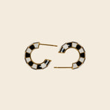 Fun Black&white Hoop Earrings