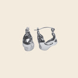 Silver Artistic Hoops