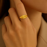 Oval Sunburst Signet Ring