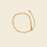 Layered Beaded Chain& Smooth Chain