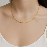 Bar Beaded Chain Necklace