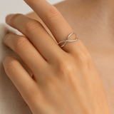 Silver Criss-Cross Ring