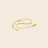 Layered Dainty Herringbone chain& Snake Chain