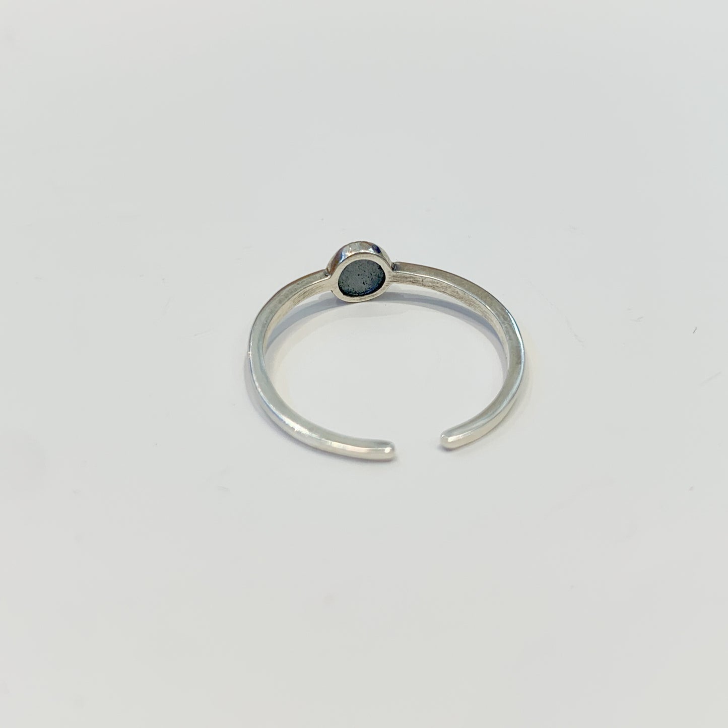 Silver Smile Signet Adjustable Ring