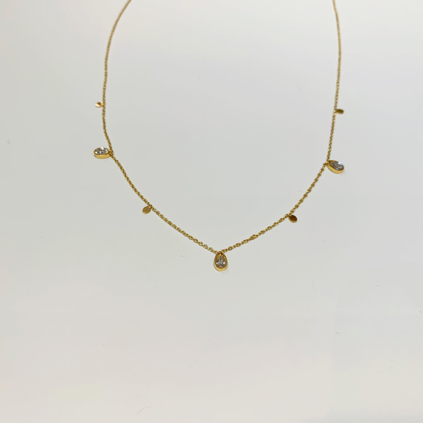 Dainty Round Crystal Necklace