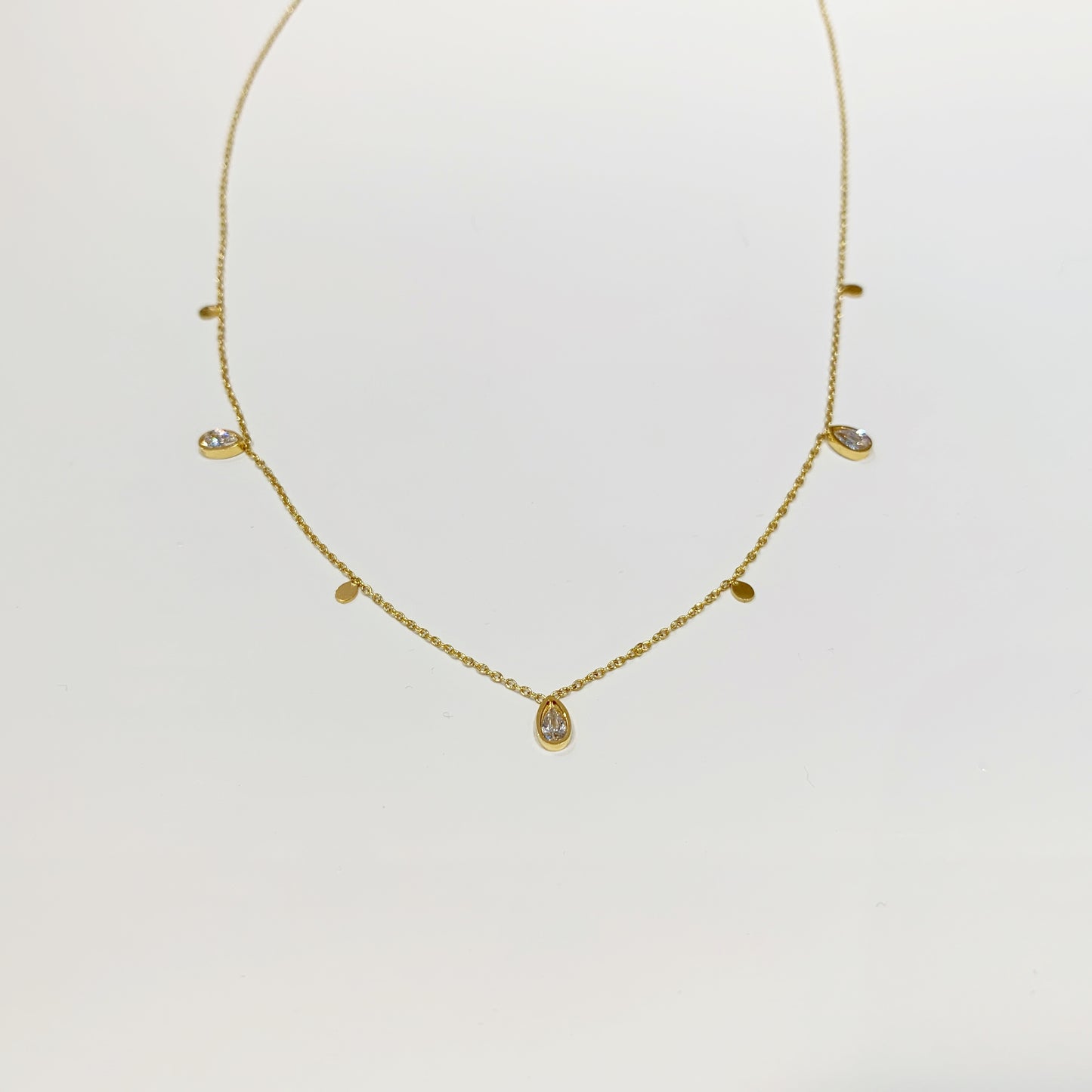 Dainty Round Crystal Necklace