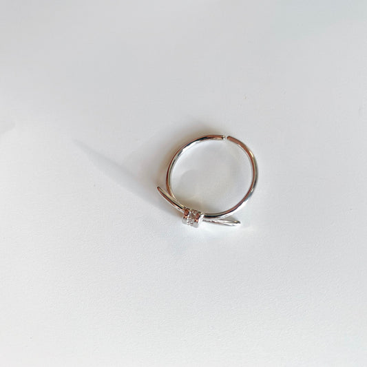 Simple Silver Artistic Knot Ring
