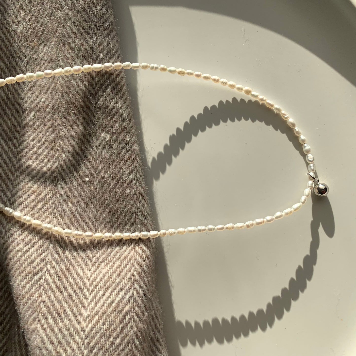 Silver Pendant Pearl Necklace