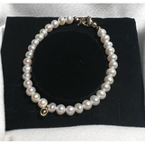 Gold Drop Pearl Bracelet