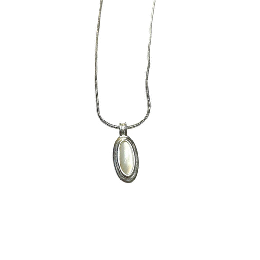 Oval Moonstone Silver Necklace