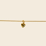 Dainty single heart necklace