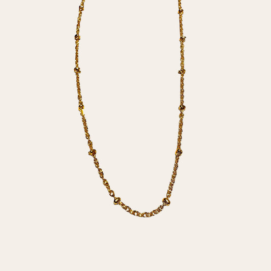 14k/18k Solo Beaded Chain  Necklace