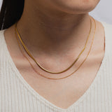 Layered Herringbone & Link Chain
