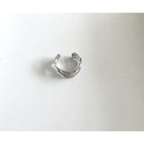 Silver Crossed Cuff