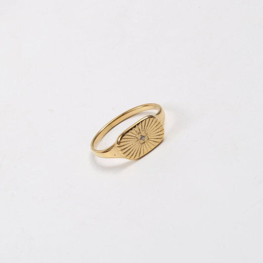 Rounded Rectangle Signet Ring