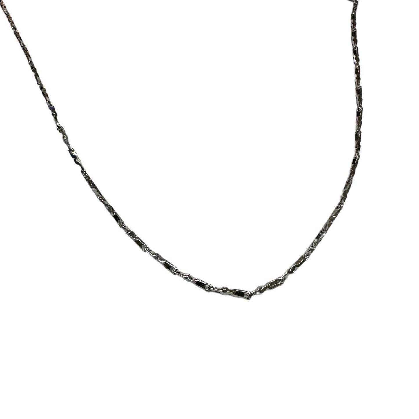 Textured Link Silver Chain