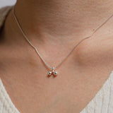 Silver Cherry Pendent Necklace