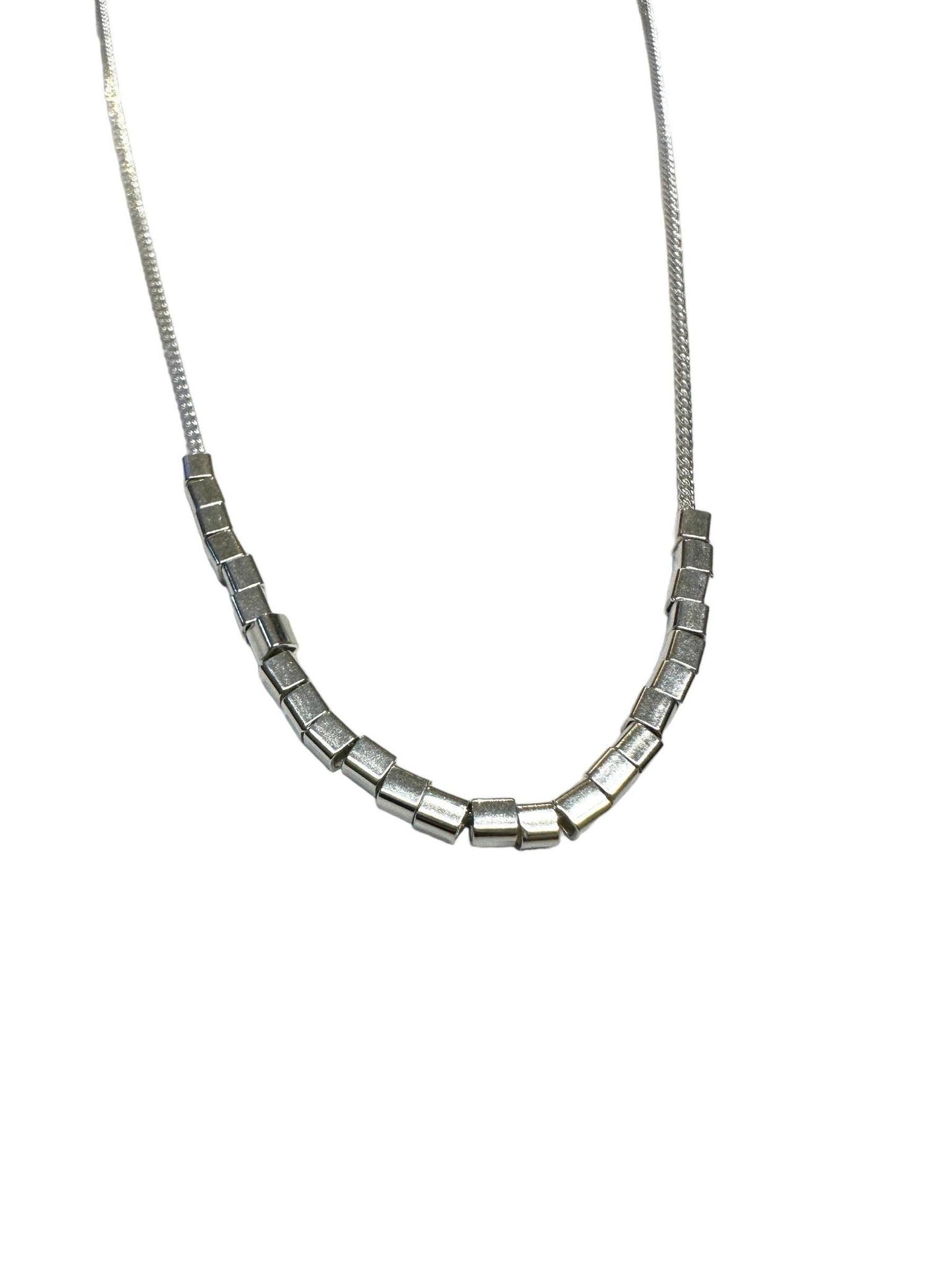 sterling silver beads necklace