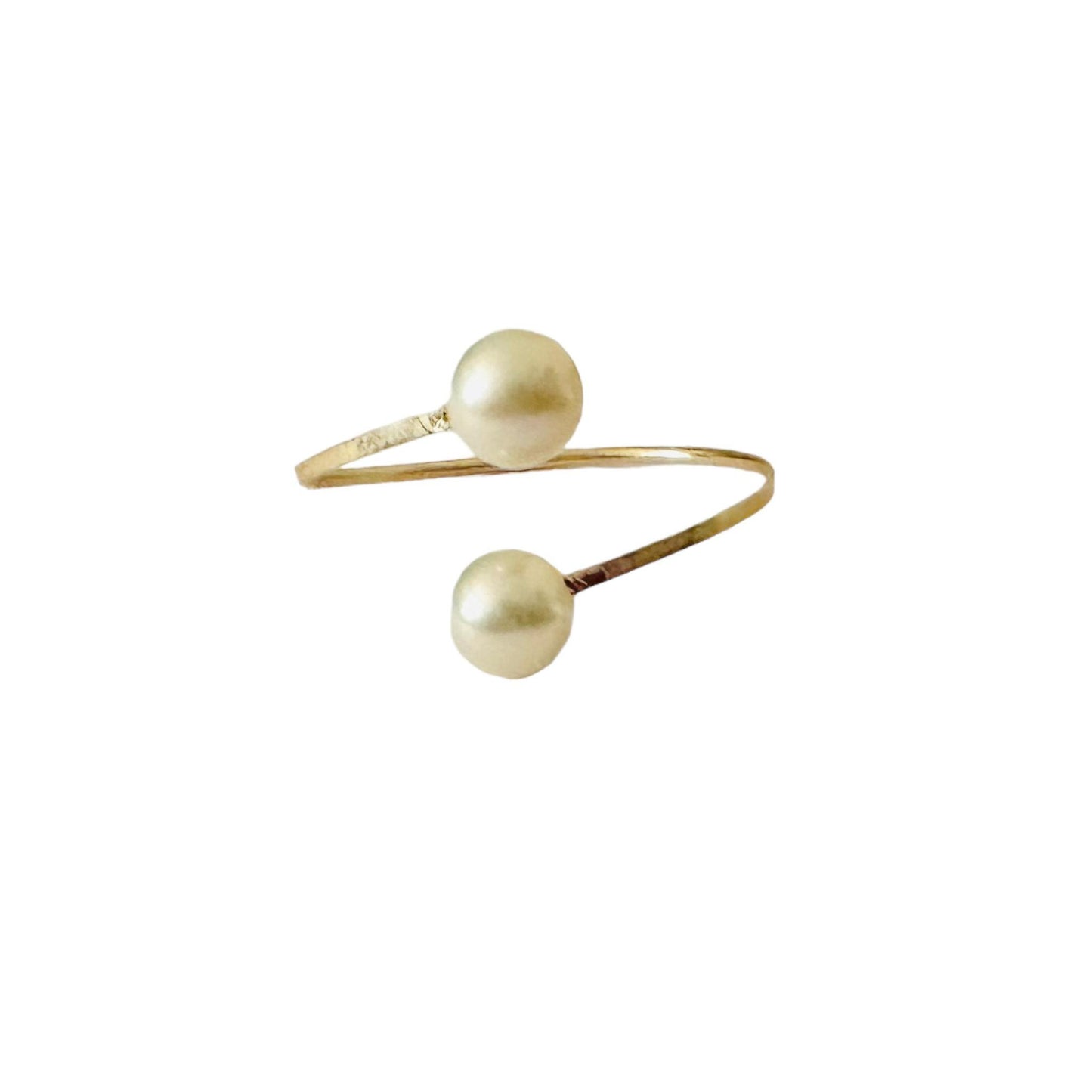 Duo Adjustable Pearl Ring