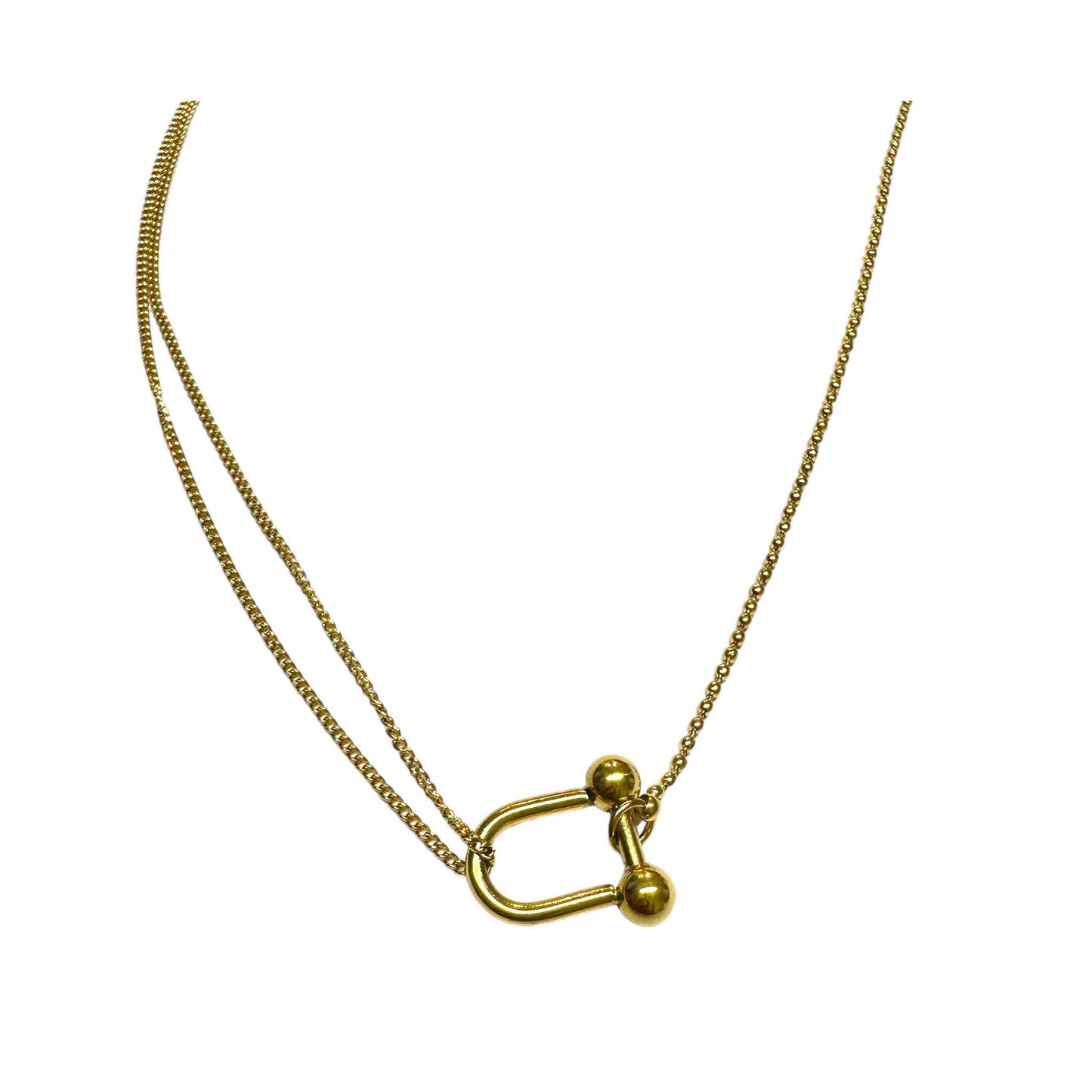 Modern Lock Gold Necklace