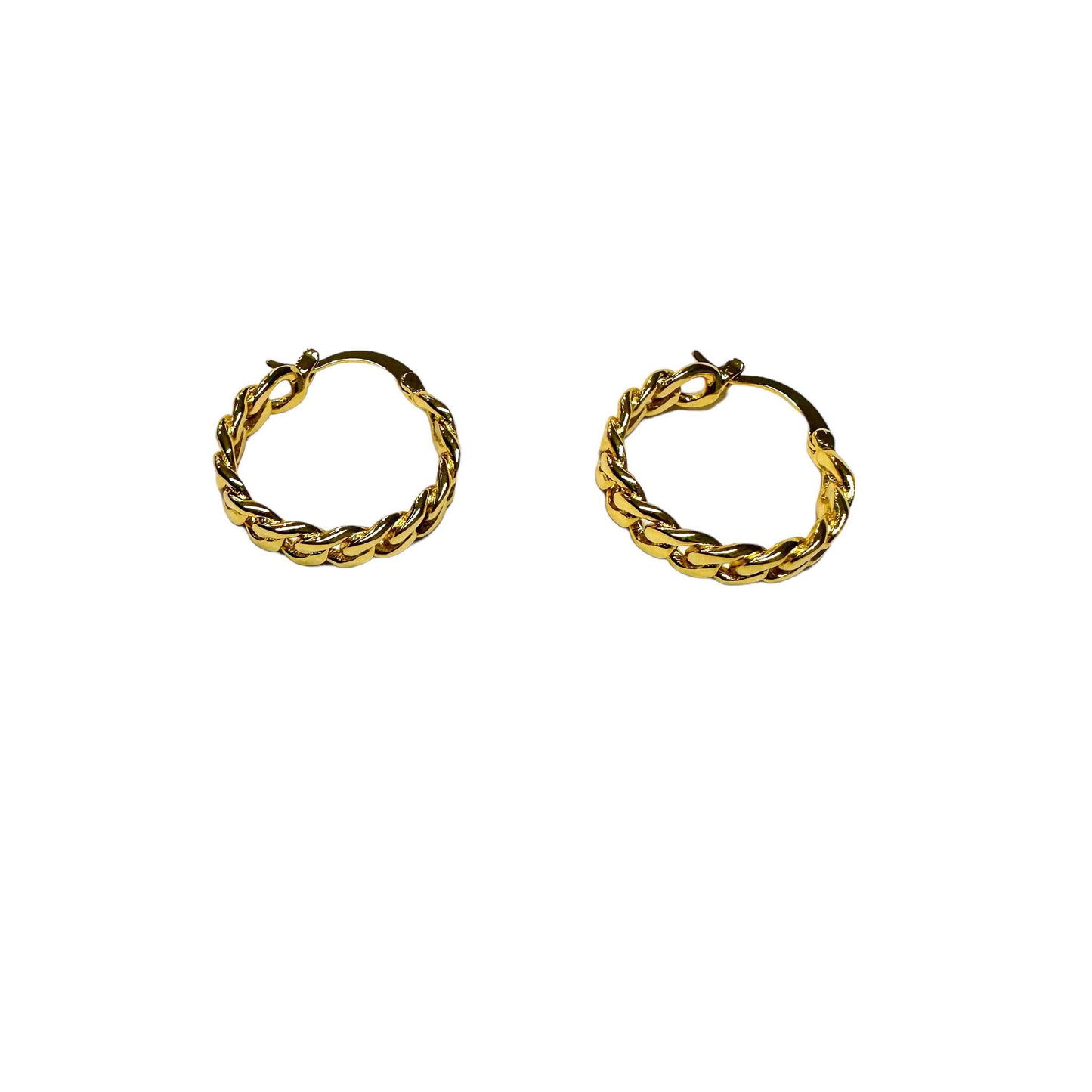 Gold Chain Hoops