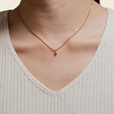 Dainty single heart necklace