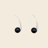 Arc Black Drop Earrings