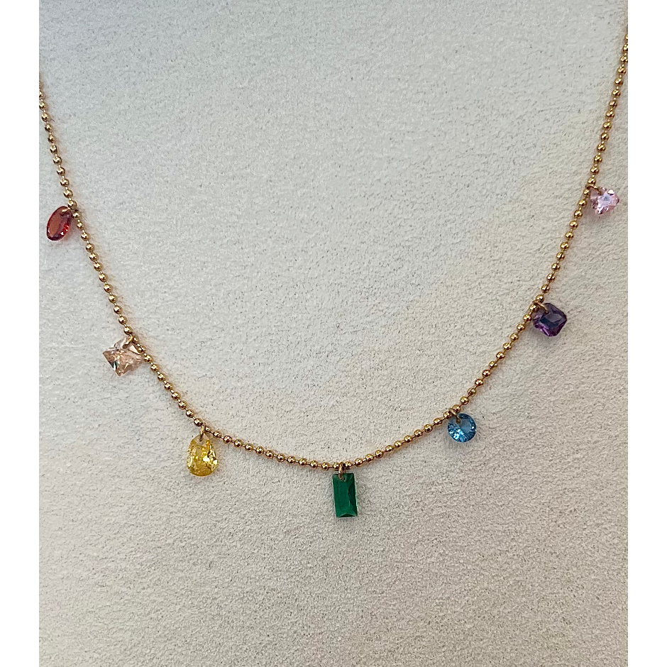 Rainbow Gem Necklace