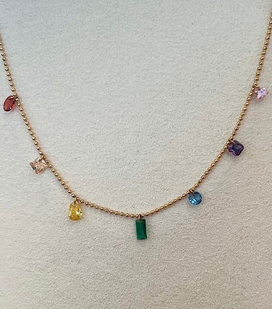 Rainbow Gem Necklace