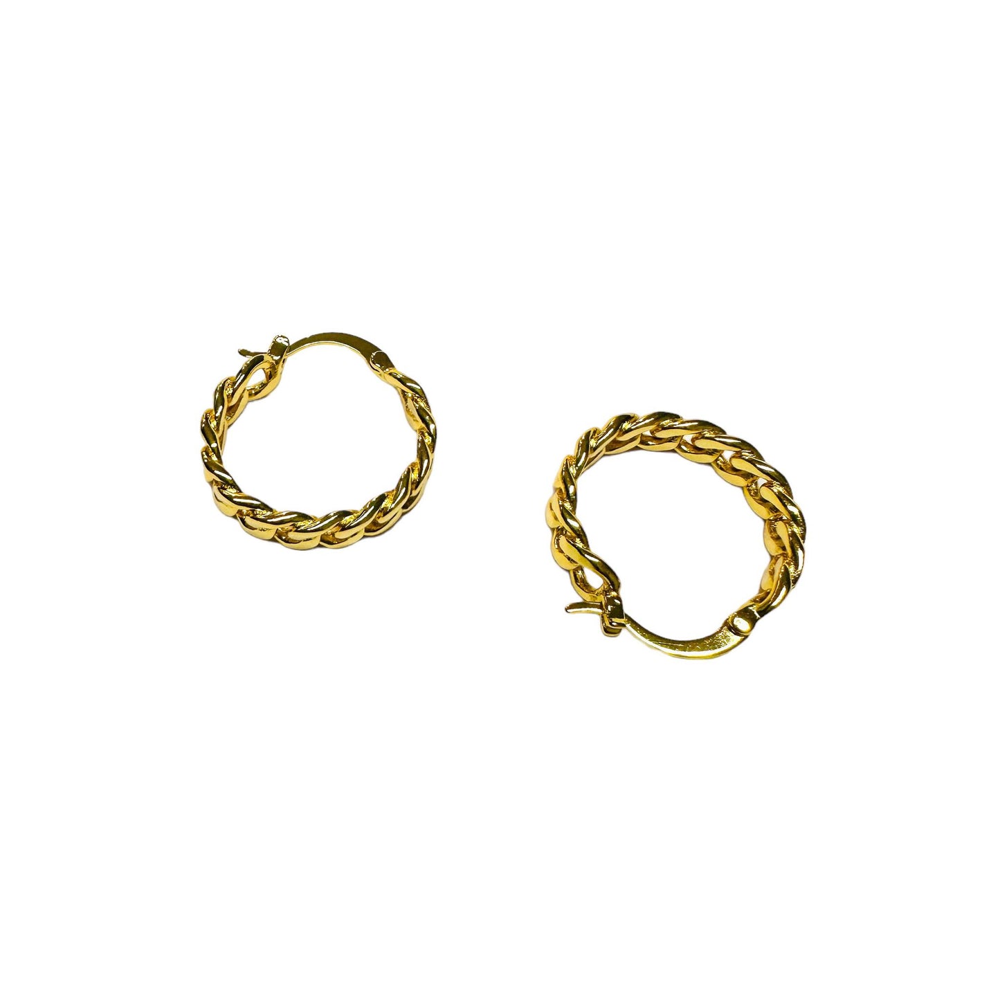 Gold Chain Hoops