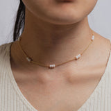 Trio-Pearl Smiling Necklace