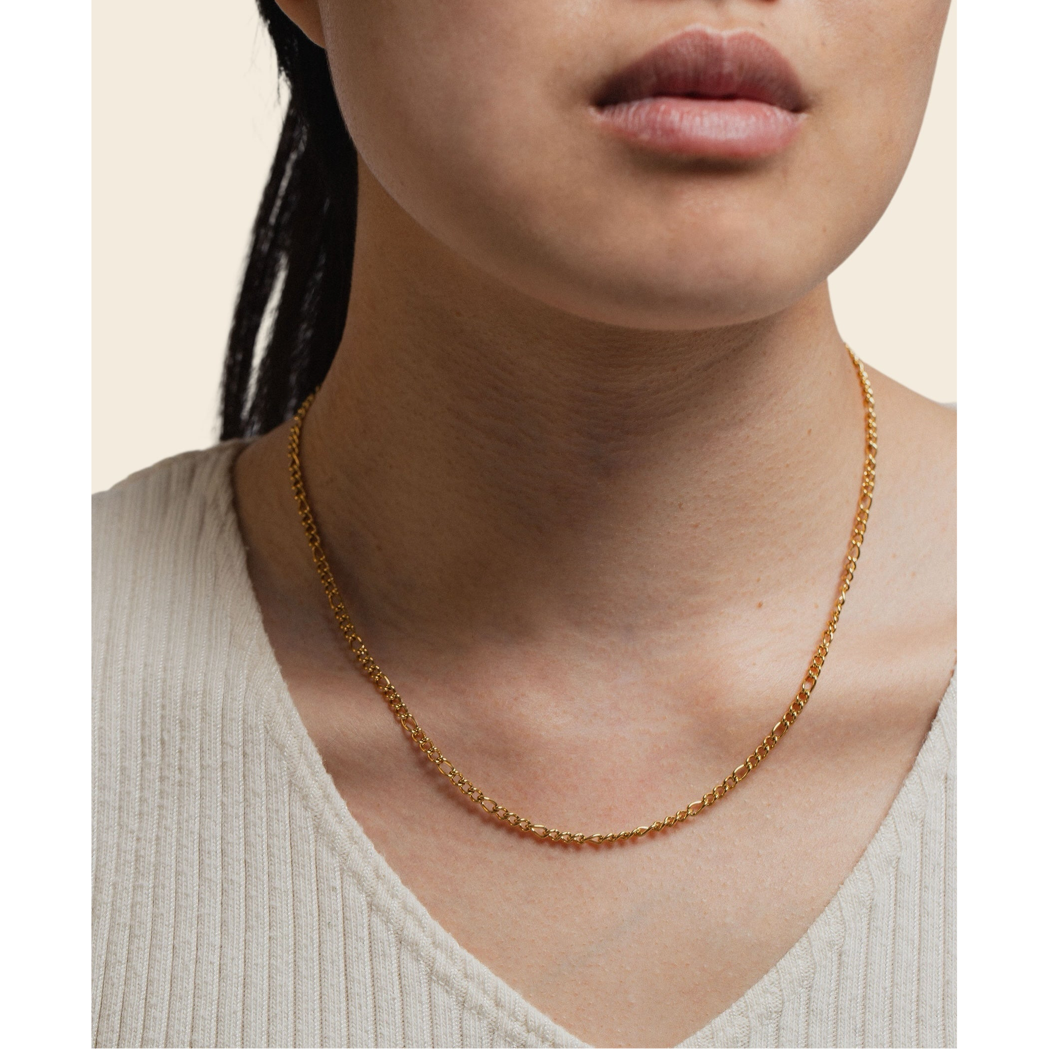 gold-tone Figaro Chain - alternate view 2