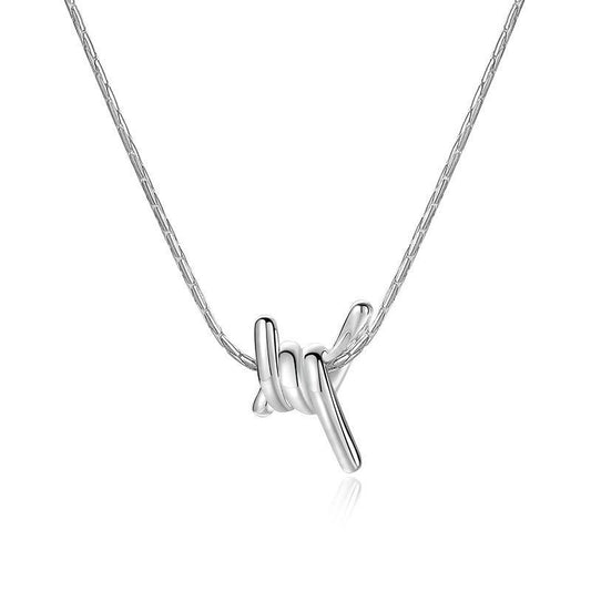Knot Charm Silver Necklace
