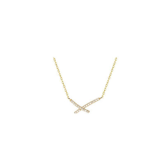 Dainty Cross with diamonds Necklace