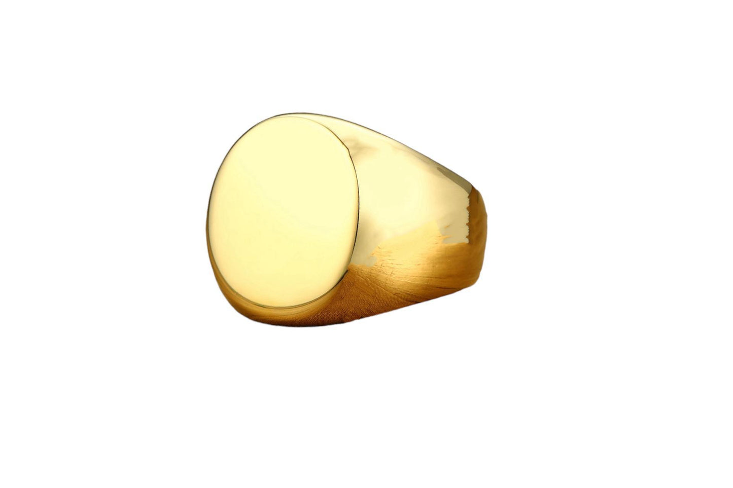 Gold Chunky Rounded Signet Ring