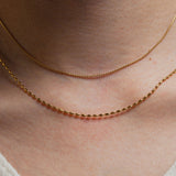 Layered Dainty S Chain& Gold Beaded Chain