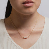 Trio-Pearl Smiling Necklace