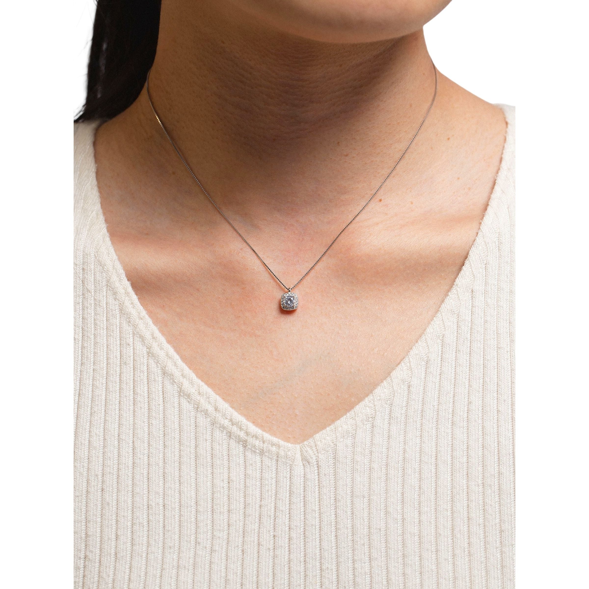 silver-tone Sparkle Silver Necklace - alternate view 2