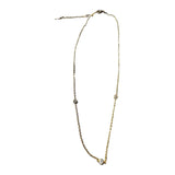Trio-diamond gold necklace
